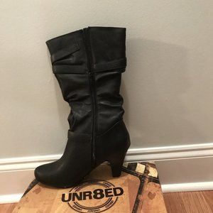 Unr8ed Womens Laney Sz 11 M Black Tall 3" Heeled